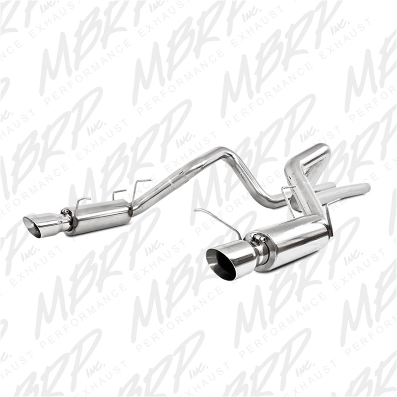 MBRP 11-12 Ford Shelby GT 500 T304 3in Cat Back Dual Split Rear Race Version 4.5in Tips - DTX Performance