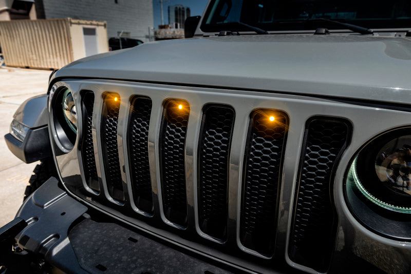 Oracle Pre-Runner Style LED Grille Kit for Jeep Wrangler JL - Green - DTX Performance