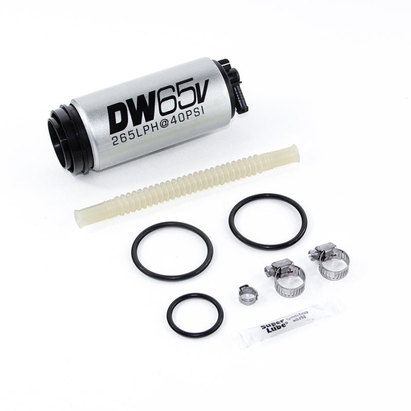 DeatschWerks DW65v Series 265 LPH Compact In-Tank Fuel Pump w/ VW/Audi 1.8T FWD Set Up Kit - DTX Performance