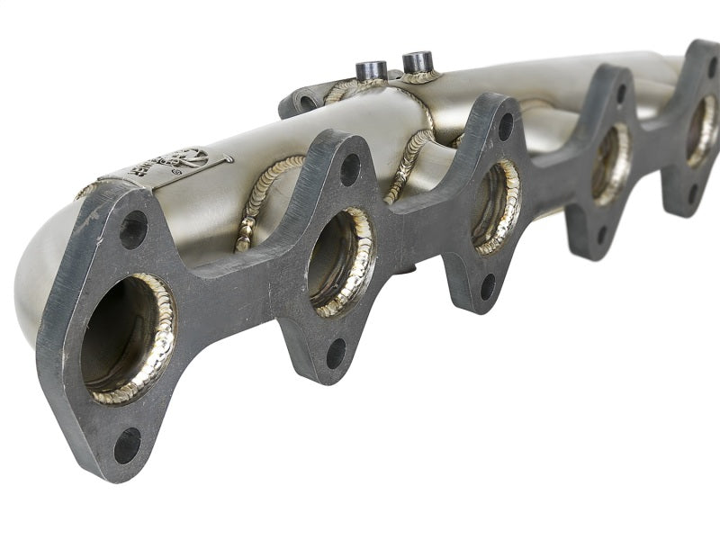 aFe Twisted Steel Header Turbo Manifold (T4) 98.5-02 Dodge Diesel Trucks L6 5.9L (td) - DTX Performance