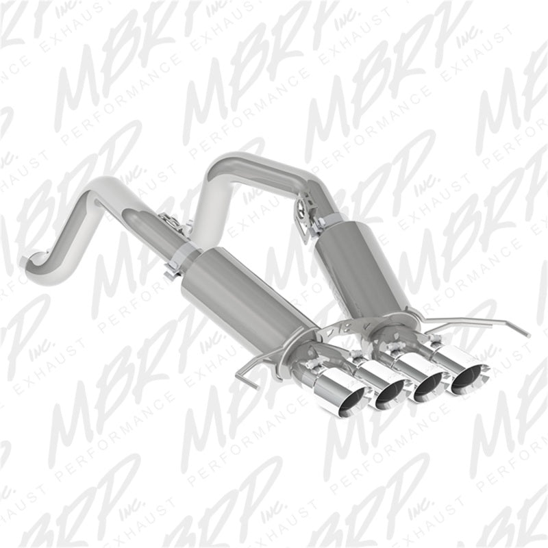 MBRP 14-19 Chevy Corvette V8 6.2L 3in T304 Dual Cat Back w/ 4in Quad Dual Wall Tips - DTX Performance