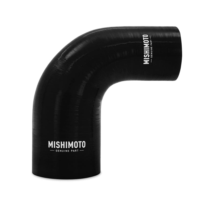 Mishimoto Silicone Reducer Coupler 90 Degree 2.5in to 3.25in - Black - DTX Performance