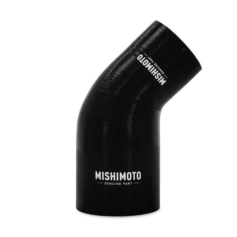 Mishimoto Silicone Reducer Coupler 45 Degree 2.25in to 3in - Black - DTX Performance