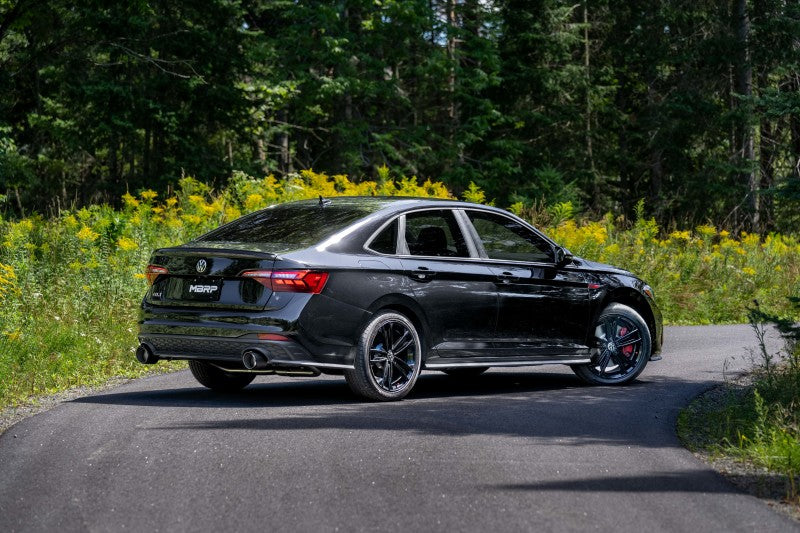 MBRP 2022 VW Jetta GLI 2.0 TSI 3in Cat Back T304 SS 2.5in Dual Split Rear w/ Carbon Fiber Tips - DTX Performance