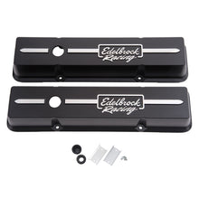 Load image into Gallery viewer, Edelbrock Valve Cover Racing Series Chevrolet 1959-1986 262-400 CI V8 Low Black - DTX Performance