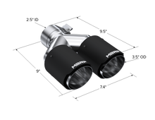 Load image into Gallery viewer, MBRP Universal Carbon Fiber Dual Tip 3.5in OD/2.5in Inlet - DTX Performance