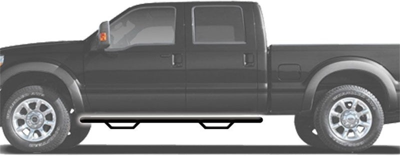 N-Fab Nerf Step 15-17 Ford F-150 SuperCab - Gloss Black - Cab Length - 3in - DTX Performance