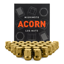 Load image into Gallery viewer, Mishimoto Steel Acorn Lug Nuts M14 x 1.5 - 32pc Set - Gold - DTX Performance