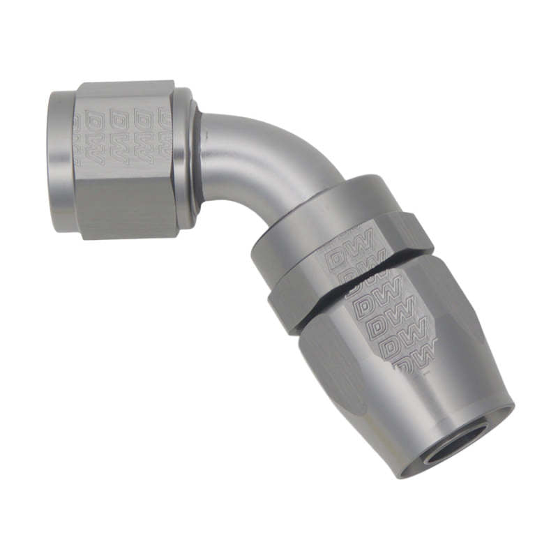 DeatschWerks 10AN Female Swivel 60-Degree Hose End CPE - Anodized Titanium - DTX Performance