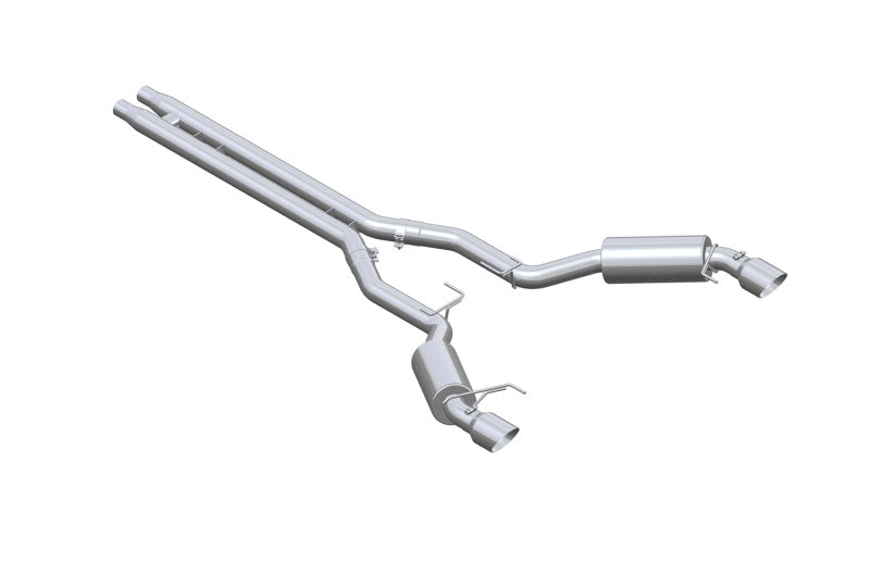 MBRP 15 Ford Mustang GT 5.0 3in Cat Back Dual Split Rear Street Version 4.5in Tips - Aluminized - DTX Performance