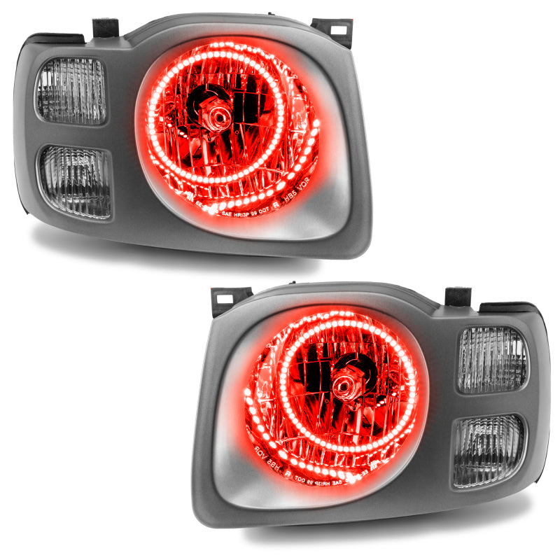 Oracle Lighting 02-04 Nissan Xterra SE Pre-Assembled LED Halo Headlights -Red - DTX Performance