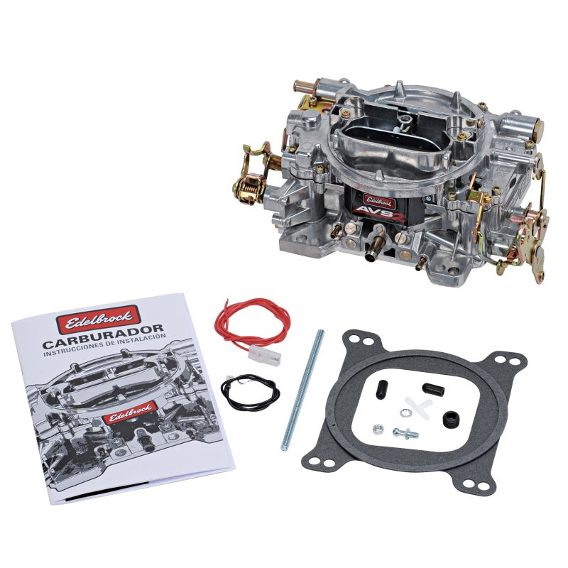 Edelbrock AVS2 500 CFM Carburetor w/Manual Choke Satin Finish (Non-EGR) - DTX Performance