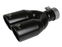 Load image into Gallery viewer, MACH Force-Xp 409 Stainless Steel Clamp-on Exhaust Tip 2.5in Inlet 3.5in Outlet - Black - DTX Performance