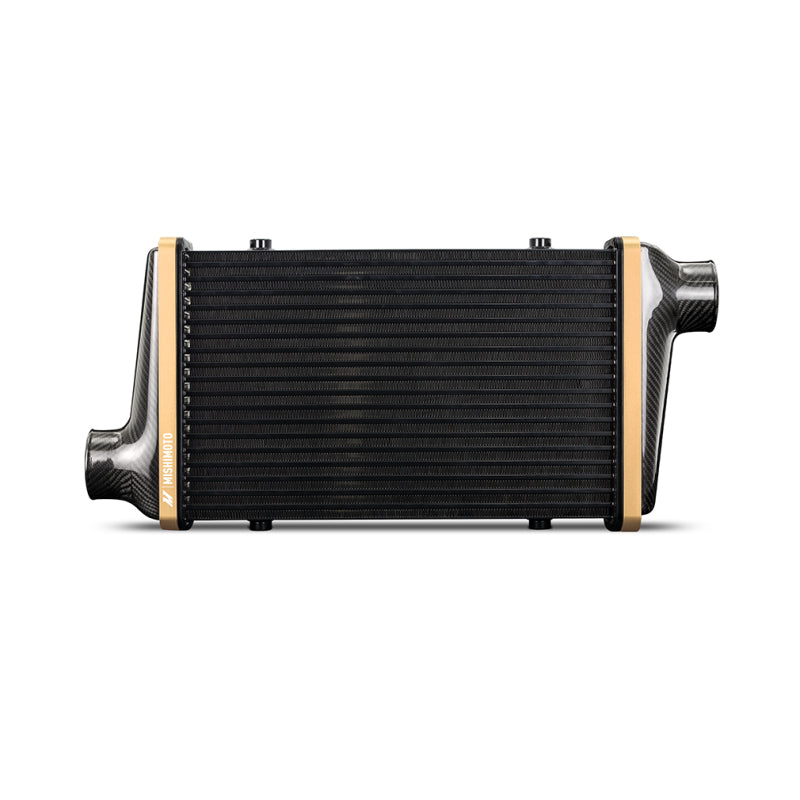 Mishimoto Universal Carbon Fiber Intercooler - Matte Tanks - 600mm Black Core - S-Flow - DG V-Band - DTX Performance