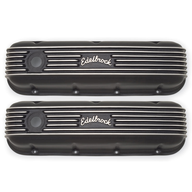 Edelbrock Valve Cover Classic Series Chevrolet 1965 and Later 396-502 V8 Black - DTX Performance