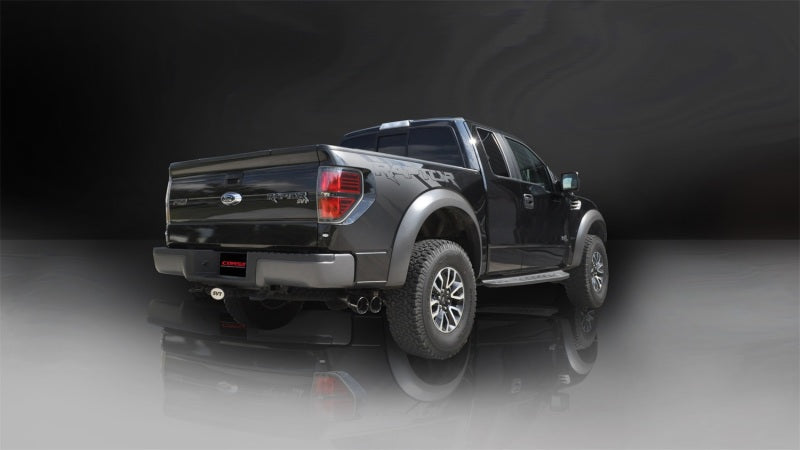 Corsa 11-14 Ford F-150 Raptor 6.2L V8 133in Wheelbase Black Xtreme Cat-Back Exhaust - DTX Performance