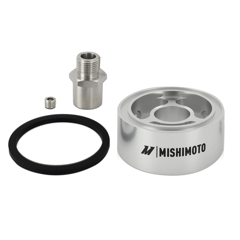 Mishimoto Oil Filter Spacer 32mm 3/4  - 16 Thread - Silver - DTX Performance