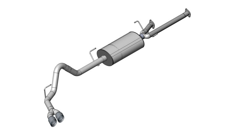 Corsa 11-14 Toyota Tundra Double Cab/Crew Max 5.7L V8 Polished Sport Cat-Back Exhaust - DTX Performance