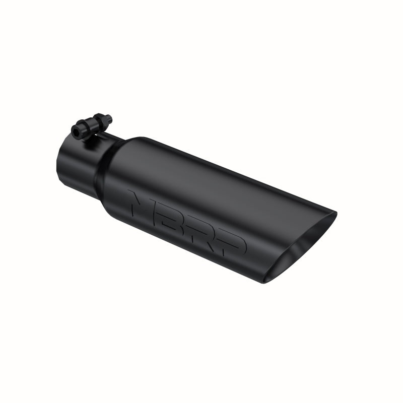 MBRP Universal Tip 3.5 O.D. Dual Wall Angled 2.5 inlet 12 length - Black Finish - DTX Performance