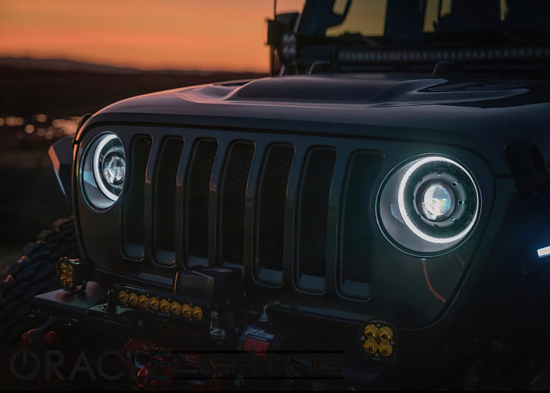 Oracle Oculus Bi-LED Projector Headlights for Jeep JL/Gladiator JT - Matte Black - 5500K - DTX Performance