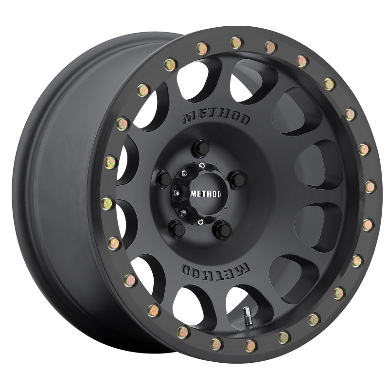 Method MR105 Beadlock 17x8.5 0mm Offset 6x135 87mm CB Matte Black w/BH-H24125 Wheel - DTX Performance