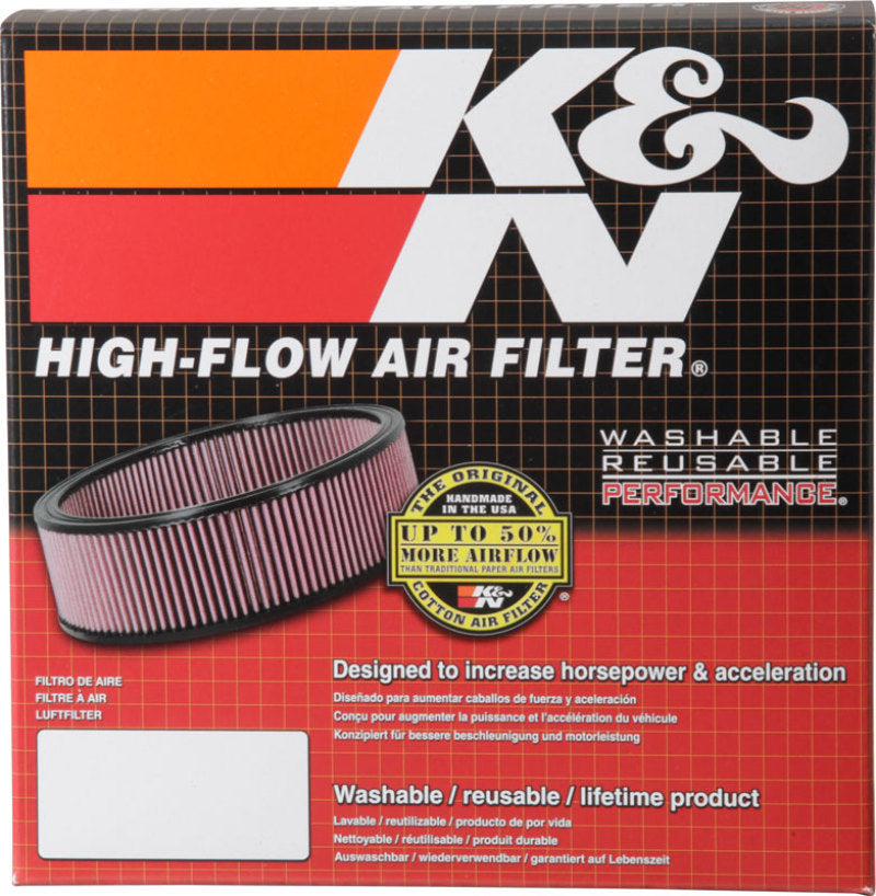 K&N Custom Oval Race Filter 5-1/8in FLG / 9in OD x 3-3/8in HW/VENT - DTX Performance