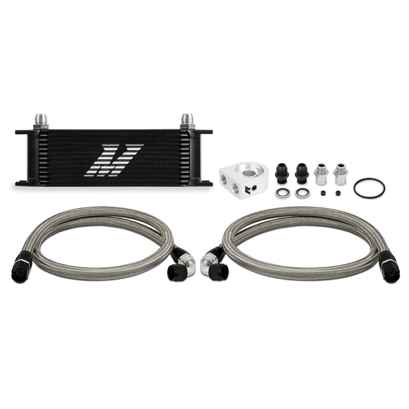 Mishimoto Universal 13 Row Oil Cooler Kit (Black) - DTX Performance