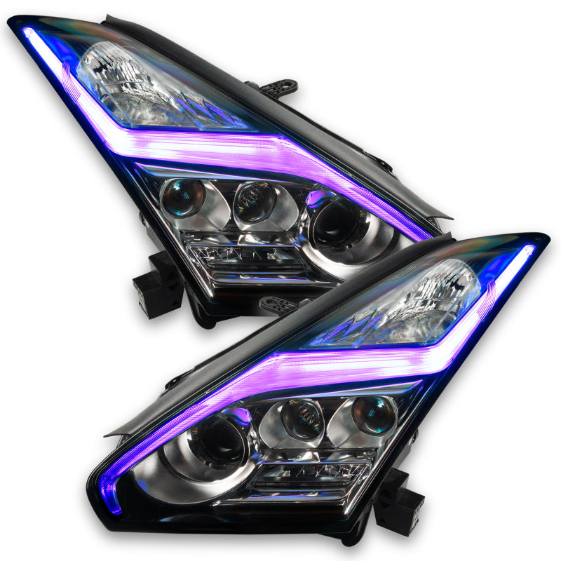 Oracle 15-21 Nissan GT-R RGB+W (Lightning Bolt) Headlight DRL Upgrade Kit - ColorSHIFT - DTX Performance