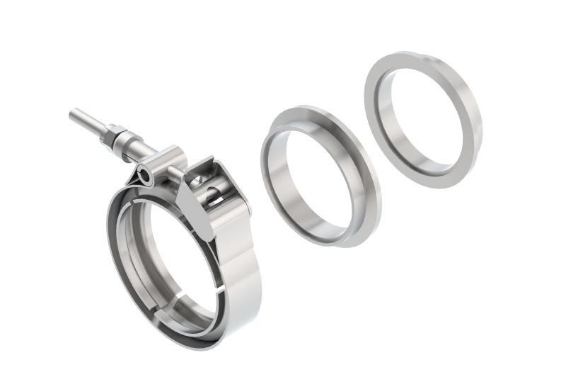 Borla Universal 2.25in Stainless Steel 3pc V-Band Clamp w/ Male and Female Flanges - DTX Performance