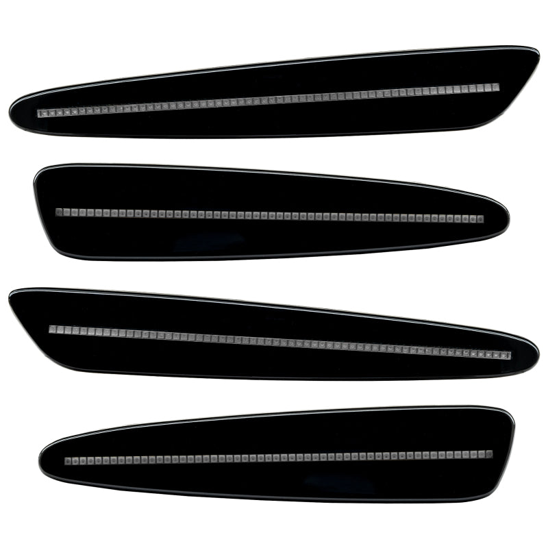 Oracle 05-13 Chevrolet Corvette C6 Concept Sidemarker Set - Clear - Black (GBA) - DTX Performance