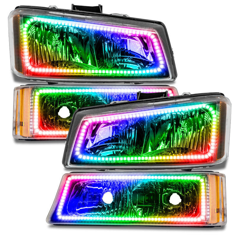 Oracle 03-06 Chevy Silverado Pre-Assembled Headlights w/ Parking Lights - ColorSHIFT w/o Controller - DTX Performance