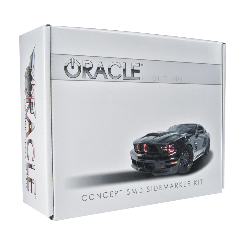 Oracle 10-14 Ford Mustang Concept Sidemarker Set - Clear - Lava Red Metallic (UZ) - DTX Performance