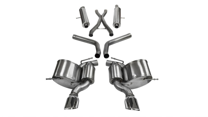 Corsa 12-14 Jeep Grand Cherokee 6.4L V8 Polished Sport Cat-Back Exhaust - DTX Performance