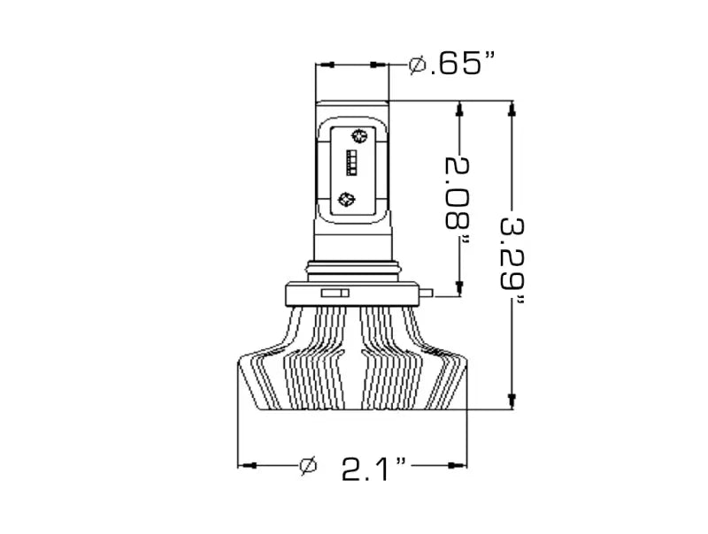 Oracle 9006 4000 Lumen LED Headlight Bulbs (Pair) - 6000K - DTX Performance