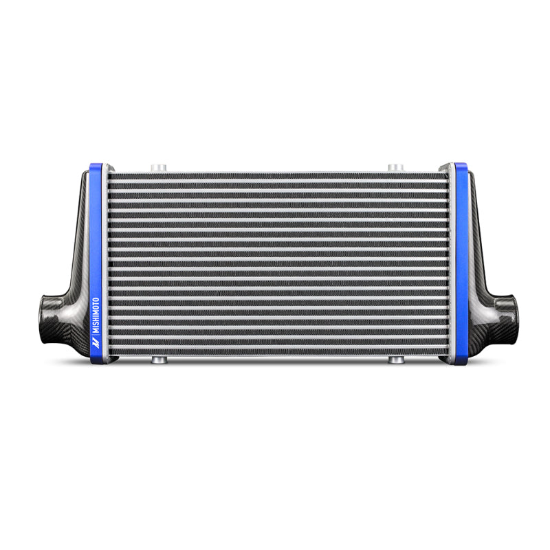 Mishimoto Universal Carbon Fiber Intercooler - Matte Tanks - 450mm Silver Core - S-Flow - GR V-Band - DTX Performance