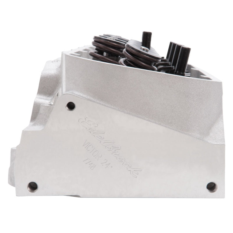 Edelbrock Cyl Head BBC Victor Jr 24 Deg Rect Port 300cc 106cc Combustion Chamber - DTX Performance