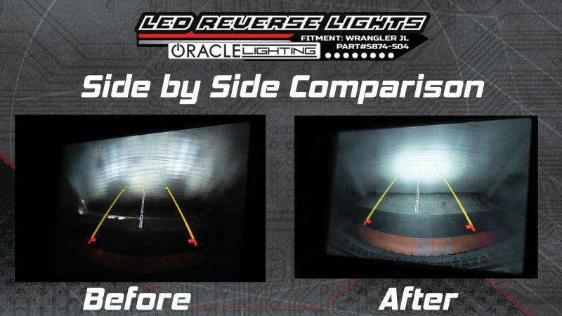 Oracle Rear Bumper LED Reverse Lights for Jeep Wrangler JL - 6000K - DTX Performance