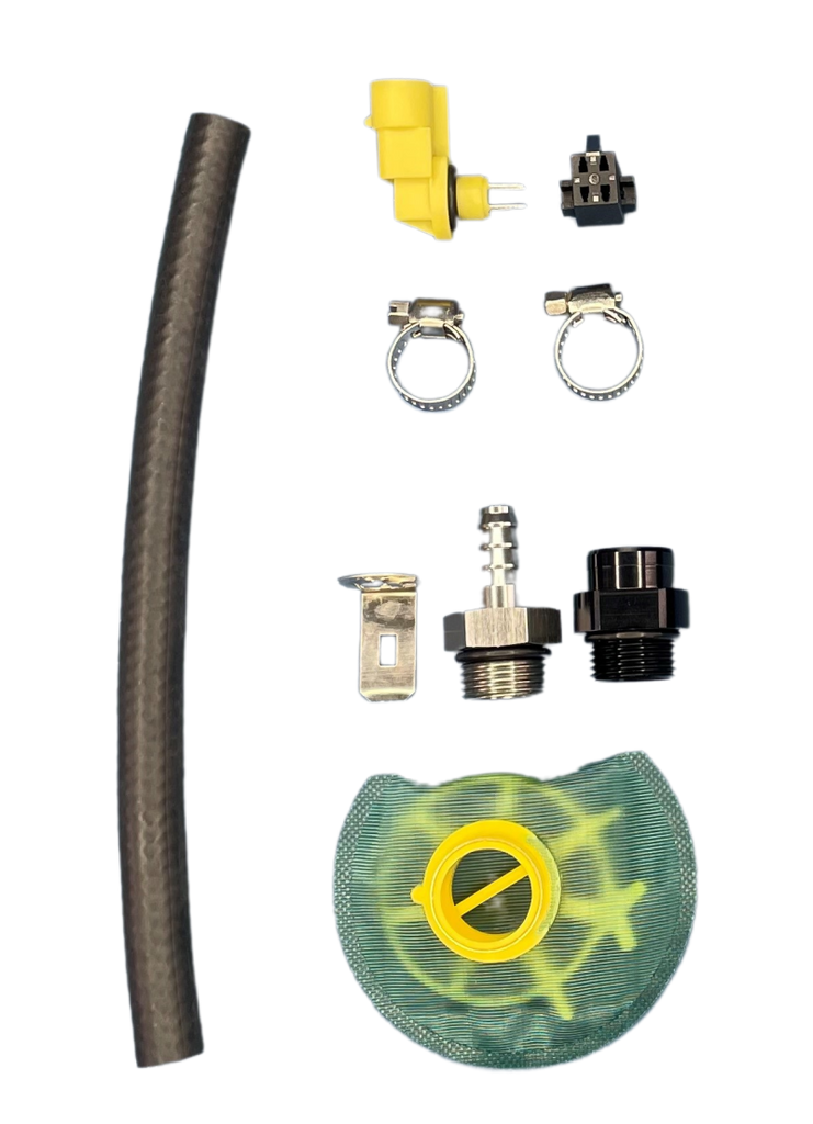 DeatschWerks DW650iL Series 650LPH In-Line External Fuel Pump Universal Install Kit - DTX Performance