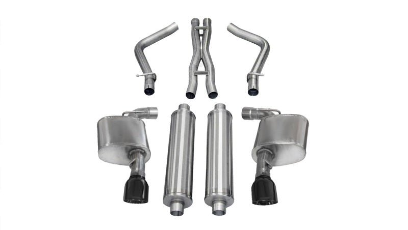 Corsa 12-13 Dodge Charger SRT-8 6.4L V8 Black Xtreme Cat-Back Exhaust - DTX Performance