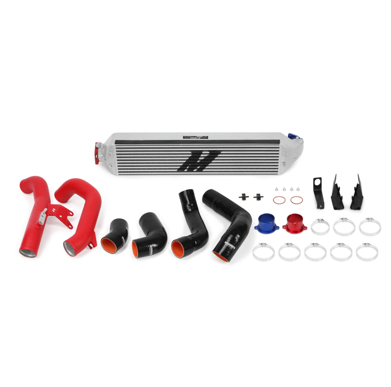 Mishimoto 2016+ Honda Civic 1.5T / 2017+ Honda Civic Si Silver Intercooler Kit w/Red Pipes - DTX Performance