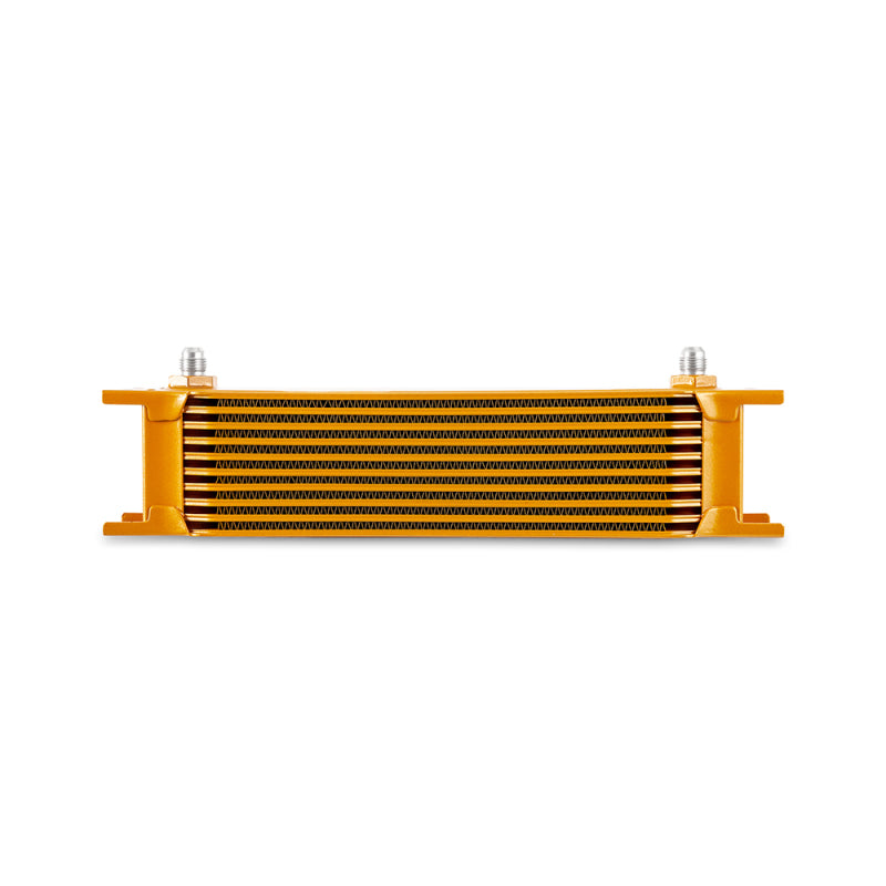 Mishimoto Universal -6AN 10 Row Oil Cooler - Gold - DTX Performance