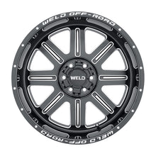 Load image into Gallery viewer, Weld Off-Road 20x9.0 6x135 6x139.7 5.75BS ET20 106.1 Hub Bore Gloss BLK MIL Chasm Wheel - DTX Performance