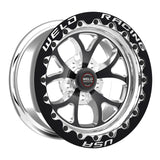 Weld S76 15x9.33 / 5x4.75 BP / 4.5in. BS Black Wheel (Medium Pad) - Black Single Beadlock MT