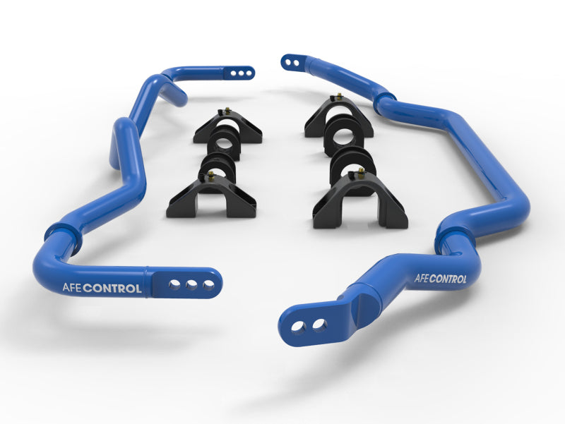 aFe 09-20 Nissan 370Z V6-3.7L Front and Rear Control Sway Bar Set - Blue - DTX Performance