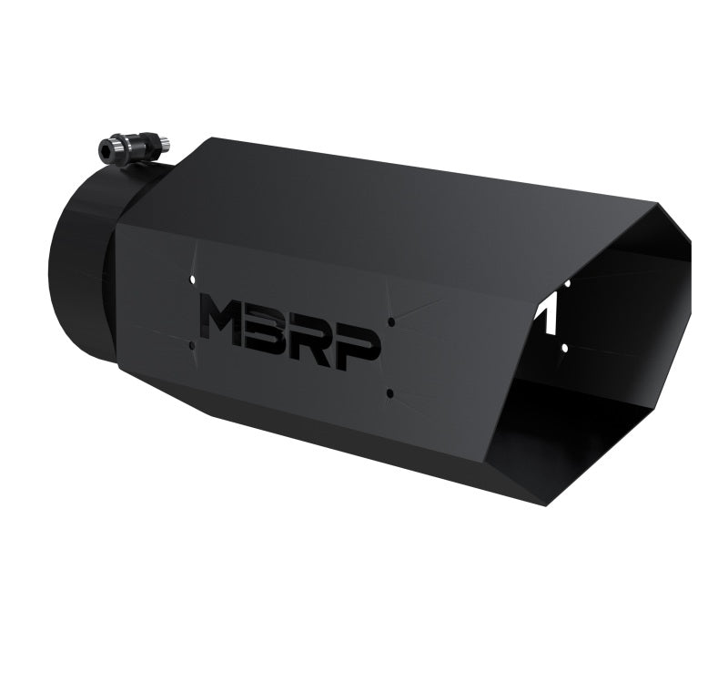 MBRP Universal Hex Tip 5in Inlet 16in length w/o Logo - Black Coated - DTX Performance