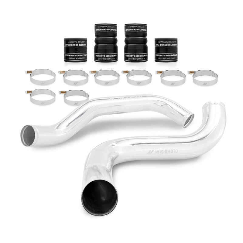 Mishimoto 99-03 Ford 7.3L Powerstroke PSD Black Intercooler Kit w/ Polished Pipes - DTX Performance