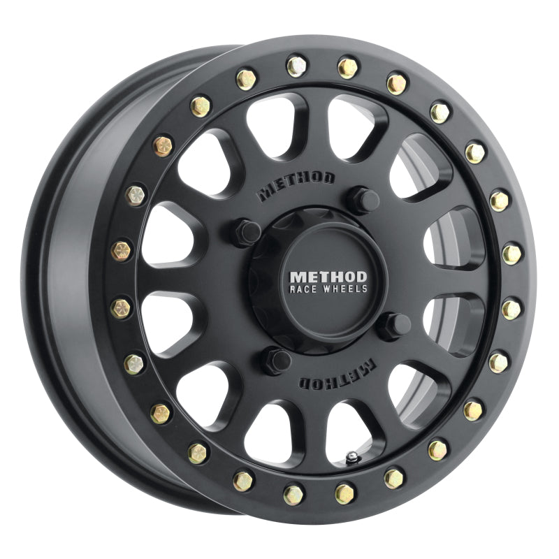 Method MR401 UTV Beadlock 15x6 / 5+1/53mm Offset / 4x156 / 132mm CB Matte Black Wheel - DTX Performance