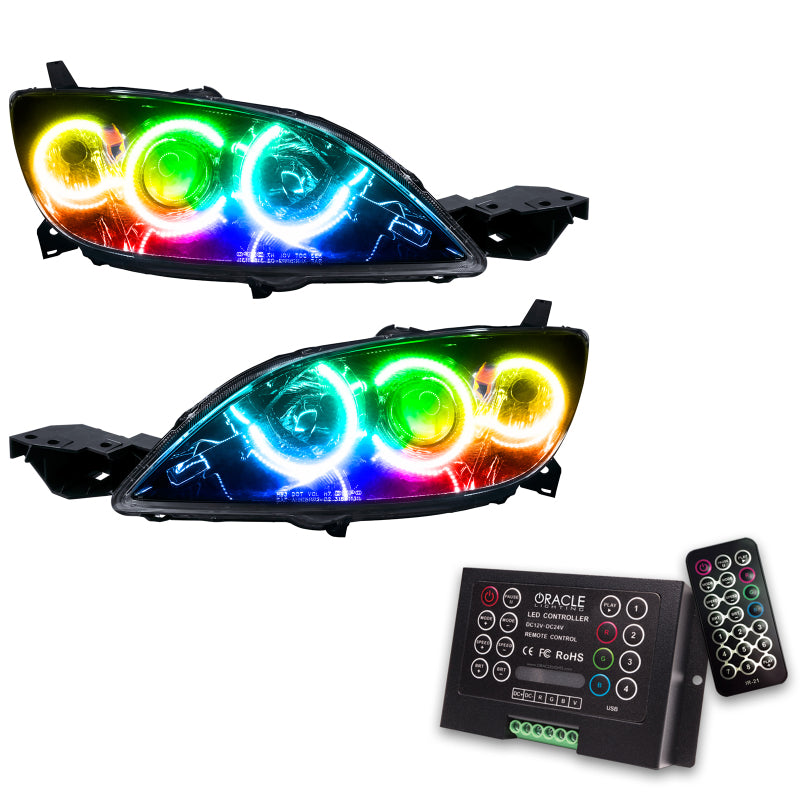 Oracle 04-09 Mazda 3 SMD HL - Hatchback - Halogen Style - ColorSHIFT w/ 2.0 Controller - DTX Performance