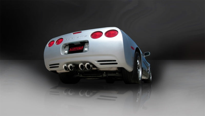 Corsa 97-04 Chevrolet Corvette C5 Z06 5.7L V8 Polished Sport Axle-Back Exhaust - DTX Performance