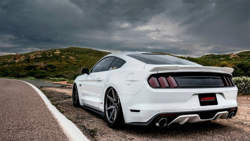 Corsa 2015 Ford Mustang GT 5.0 3in Cat Back Exhaust Polish Dual Tips (Sport) - DTX Performance